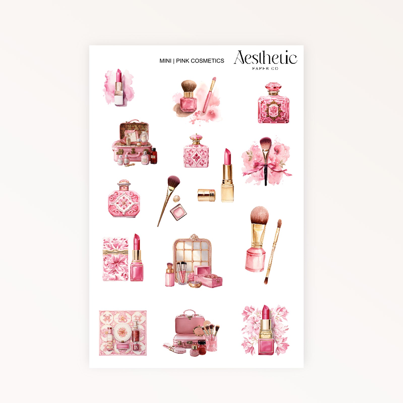 MINI | PINK COSMETICS STICKERS