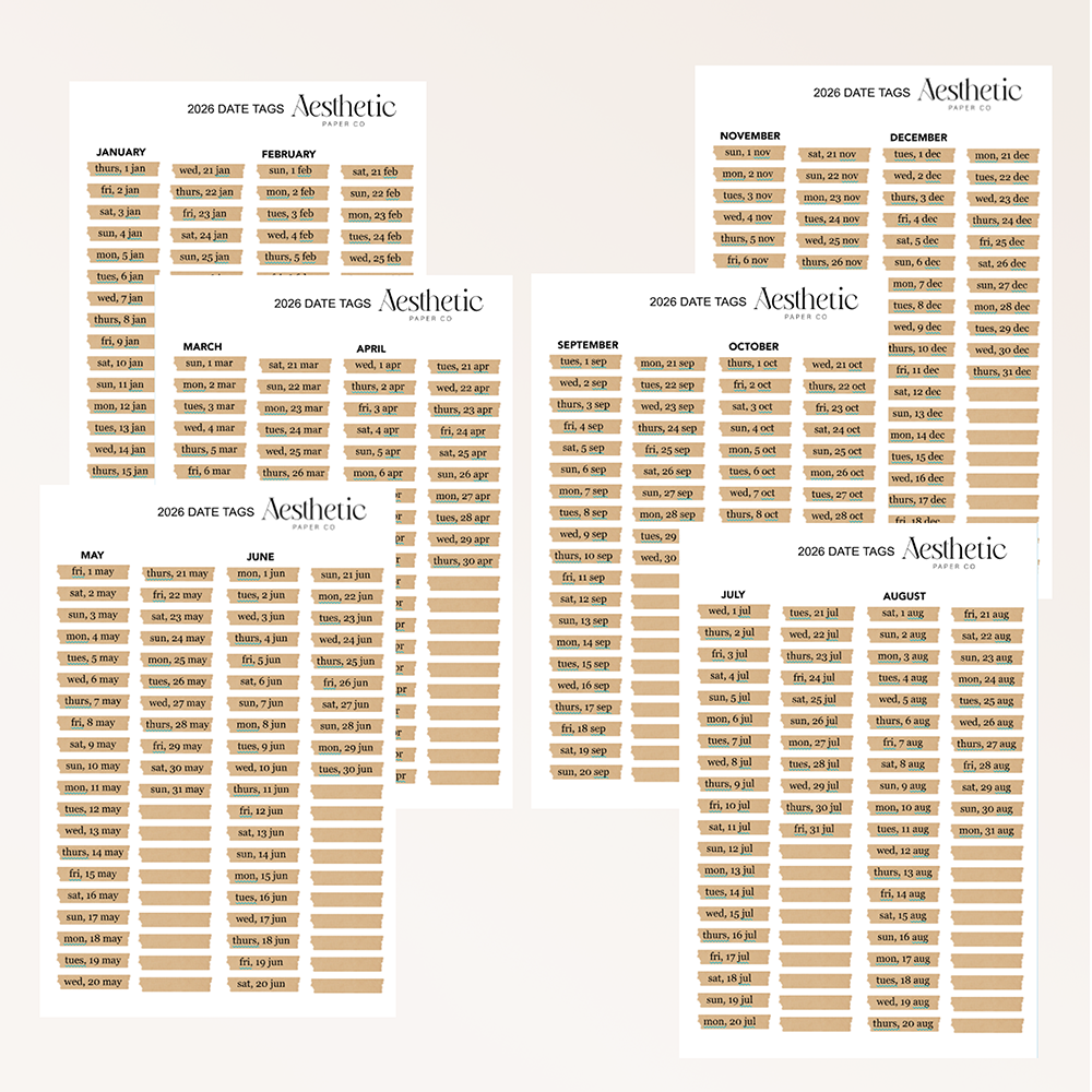 2026 DATE LABELS | STICKER