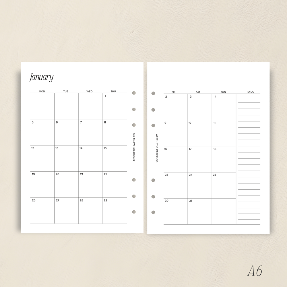 2026 MONTH ON TWO PAGE | MO2P