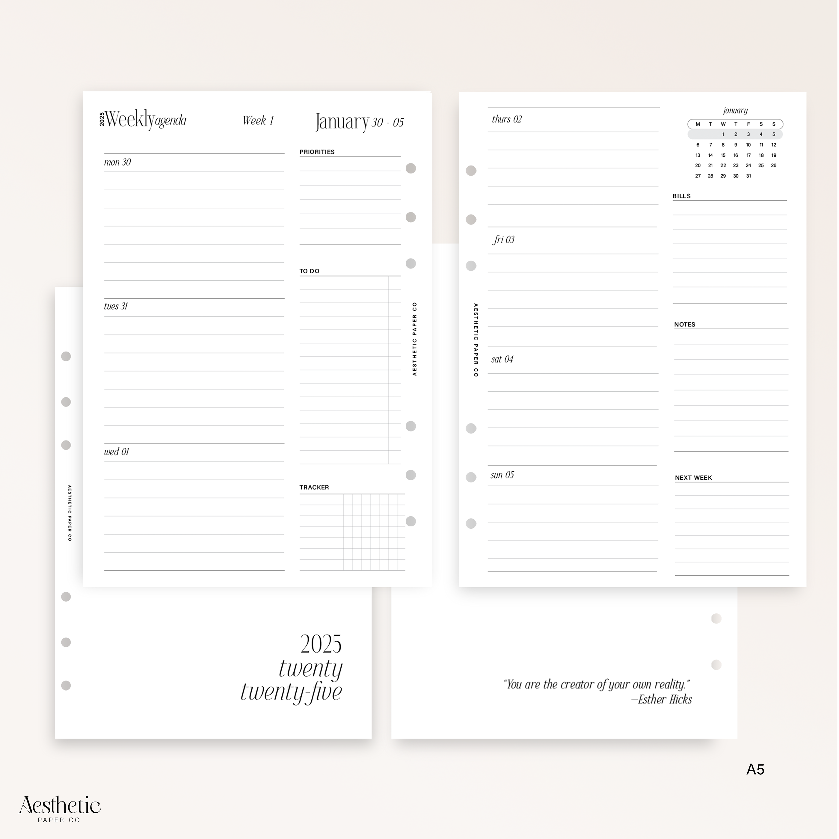 2025 WEEK ON TWO PAGE | WO2P