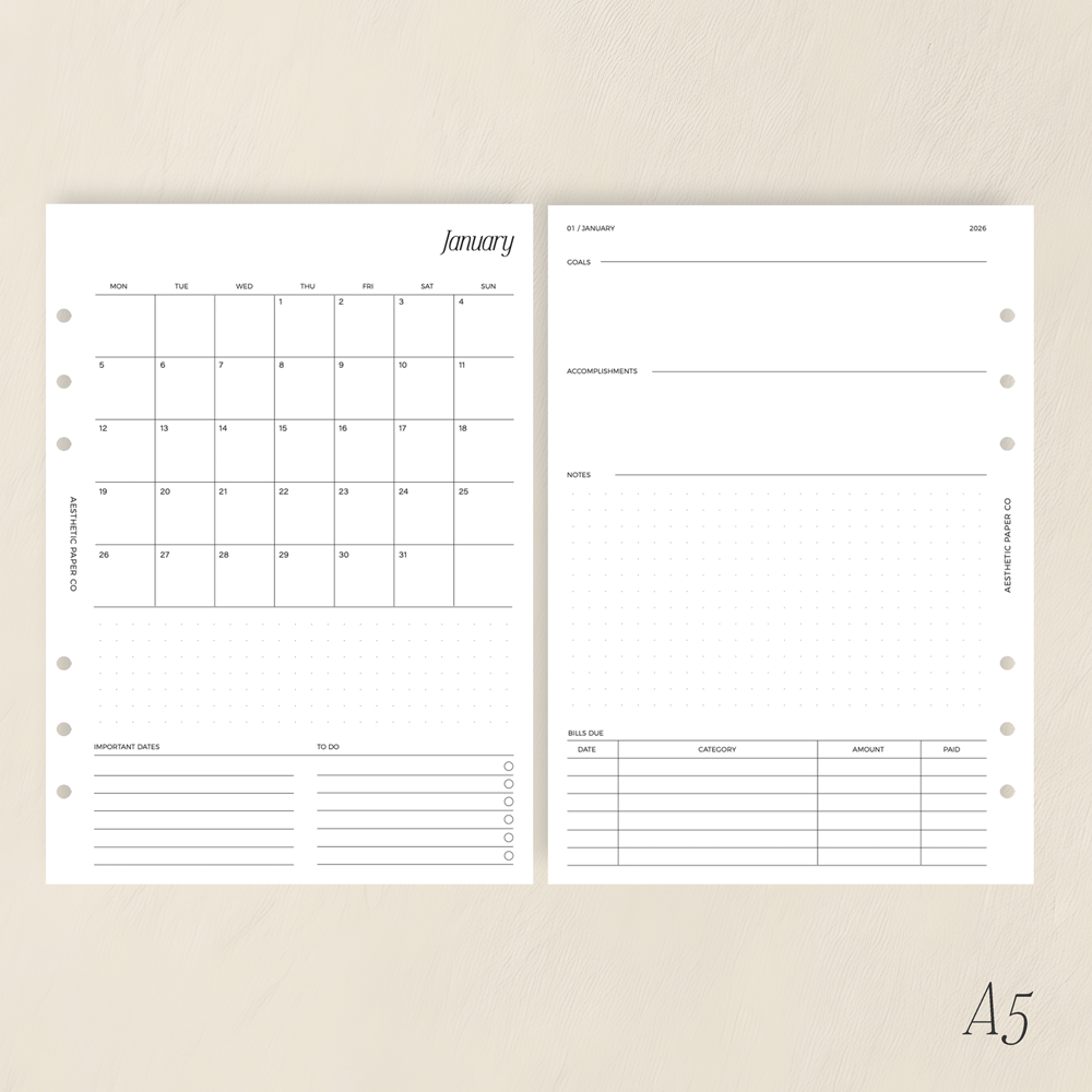 2026 MONTH ON ONE PAGE | MO1P
