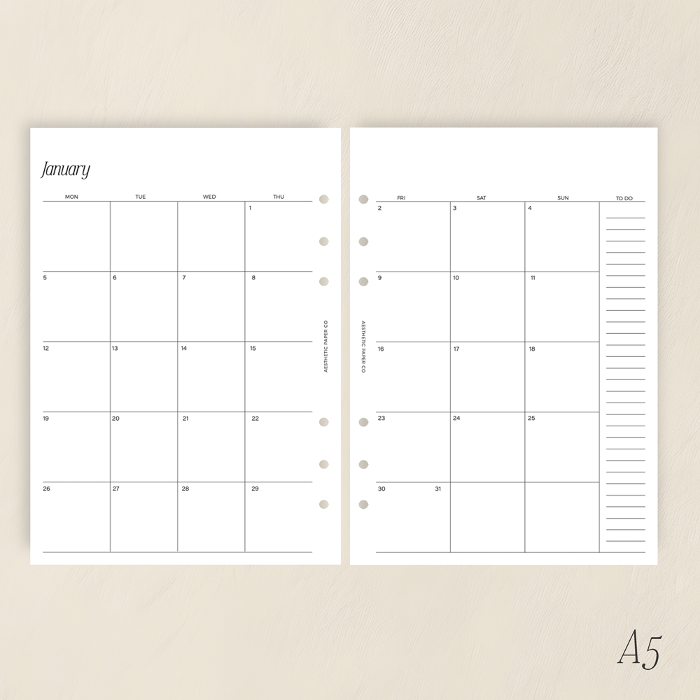 2026 MONTH ON TWO PAGE | MO2P