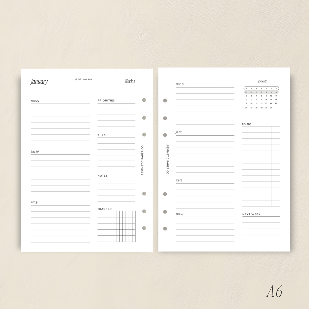2026 WEEK ON TWO PAGE | WO2P