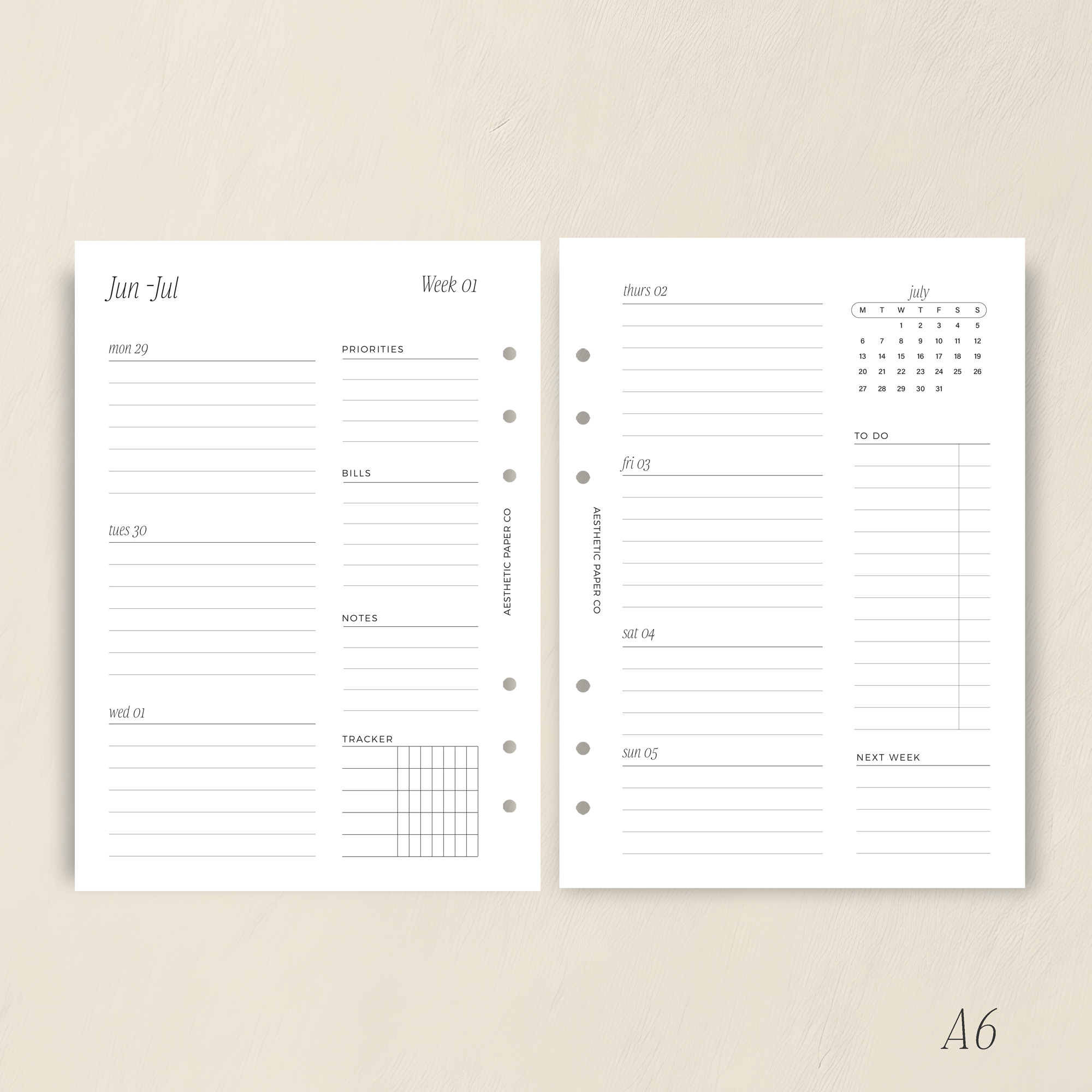 2026/27 WEEK ON TWO PAGE | WO2P
