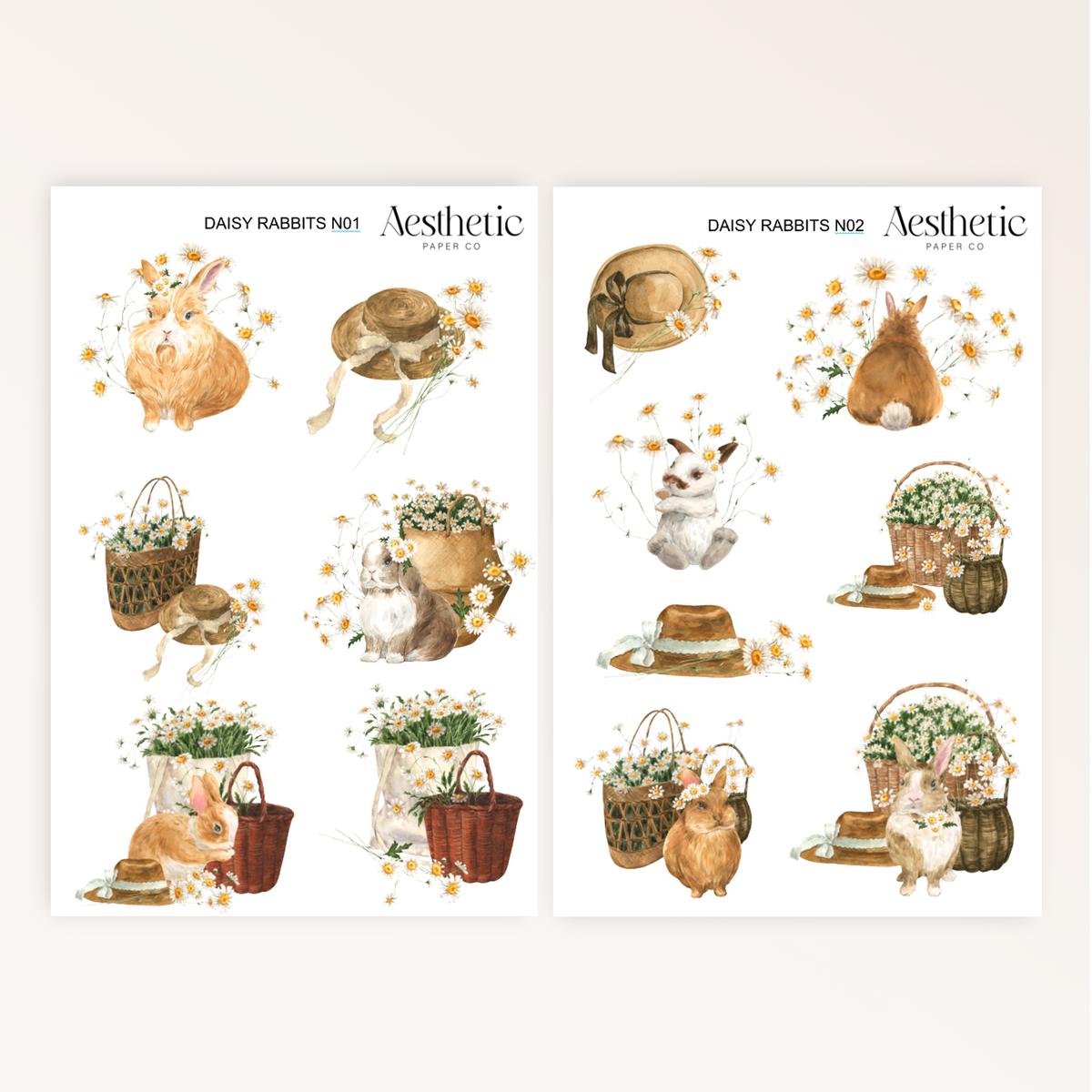 DAISY RABBITS | STICKER