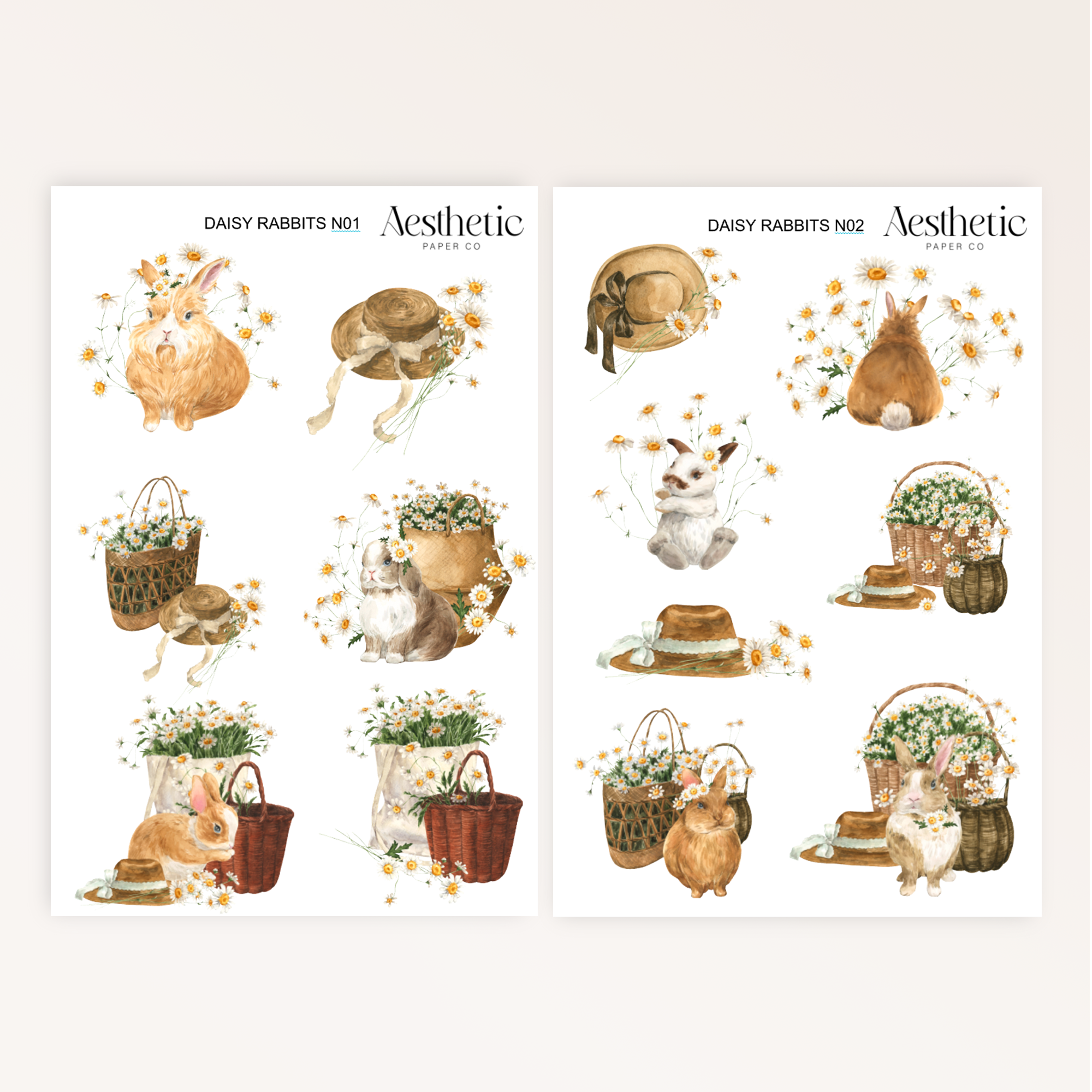 DAISY RABBITS | STICKER