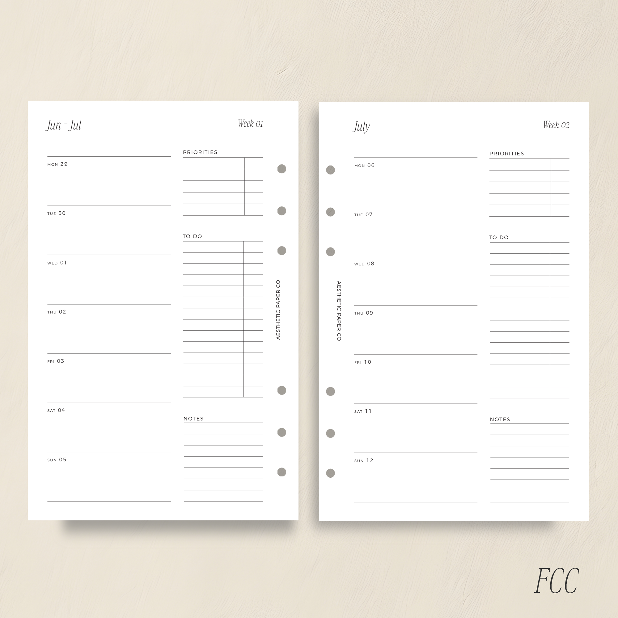 2026/27 WEEK ON ONE PAGE | WO1P