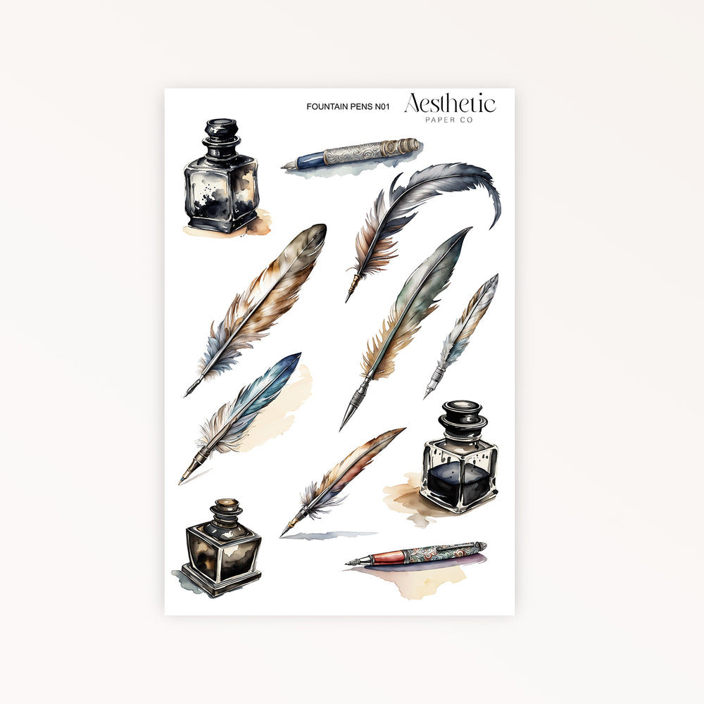 Fountain Sticker FOUNTAIN PENS N01 STICKERS