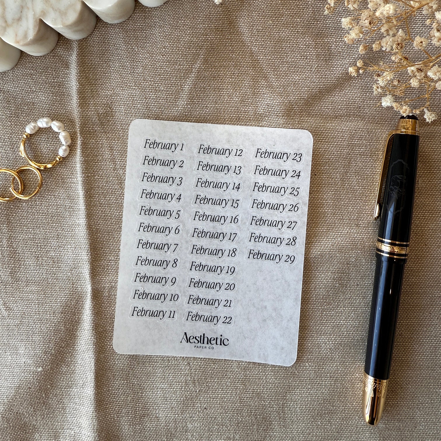 FEBRUARY DATE LABELS | STICKER