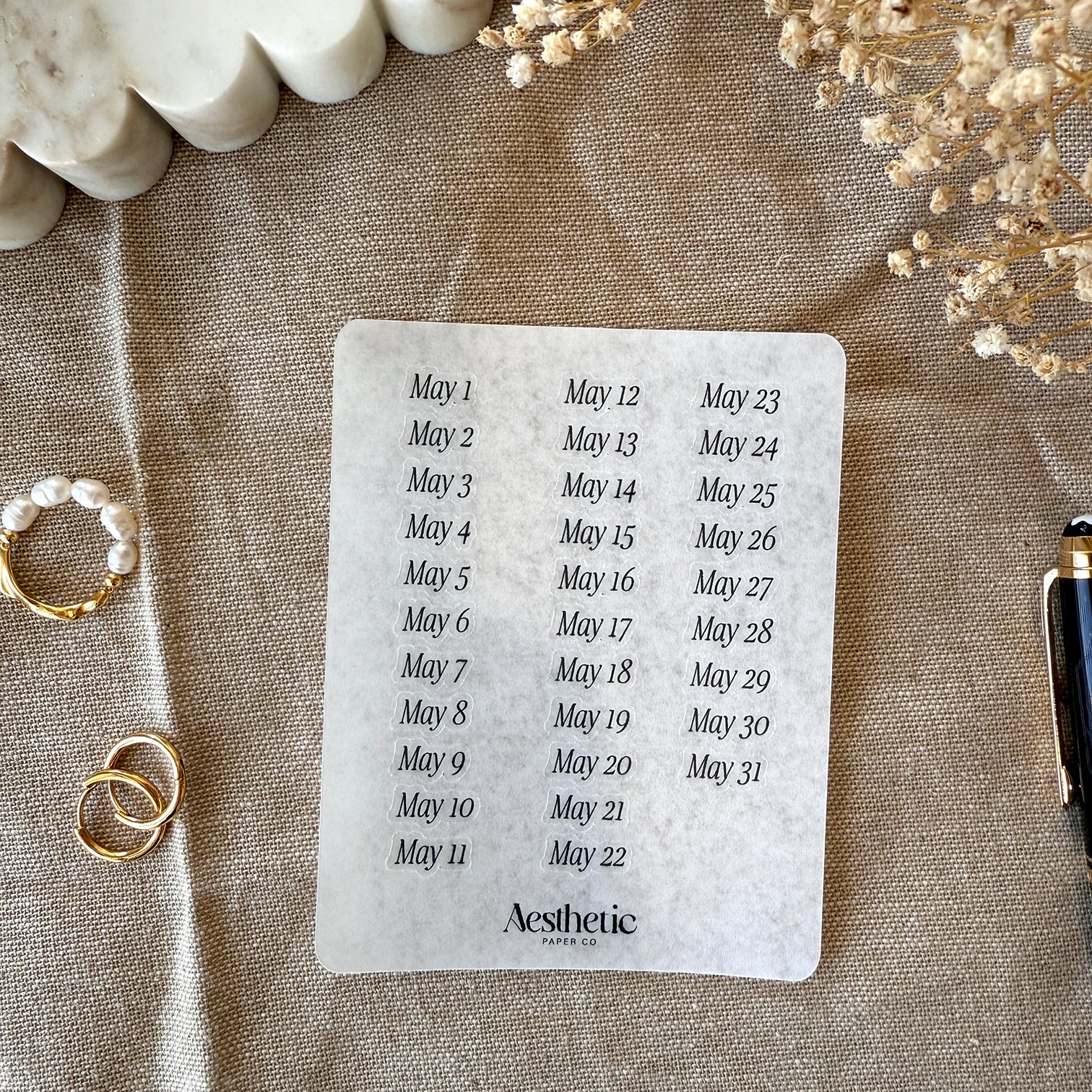 MAY DATE LABELS | STICKER