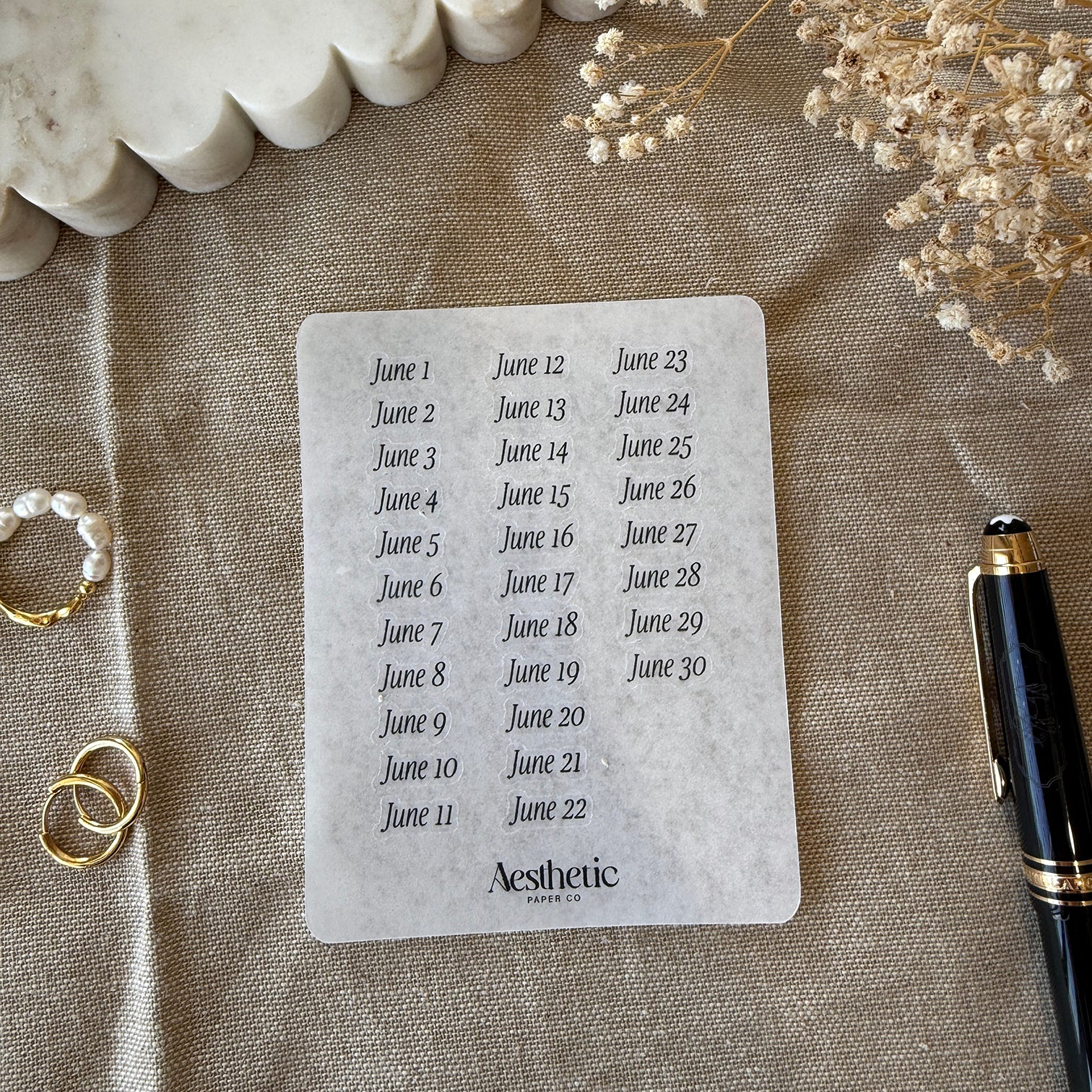 JUNE DATE LABELS | STICKER