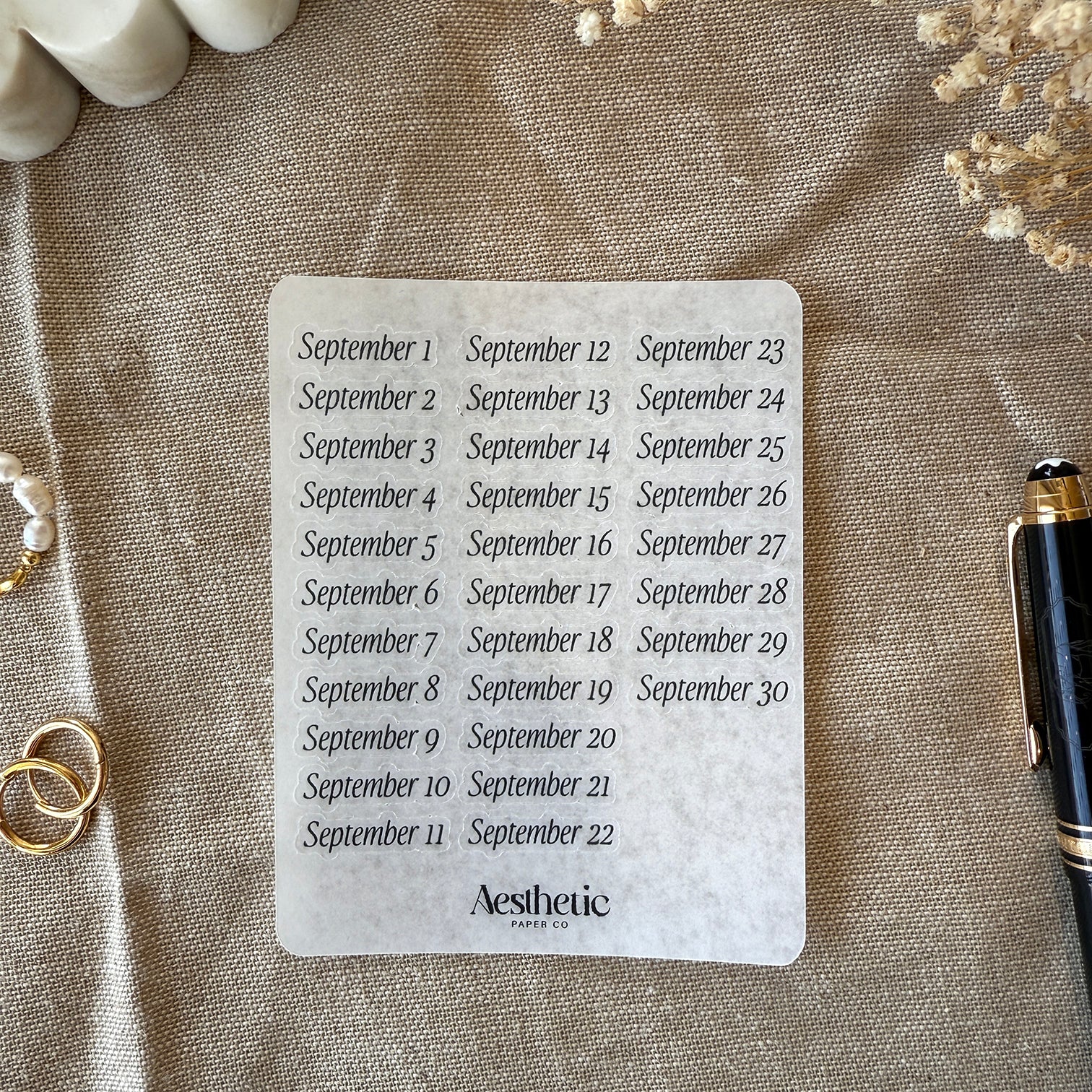 SEPTEMBER DATE LABELS | STICKER