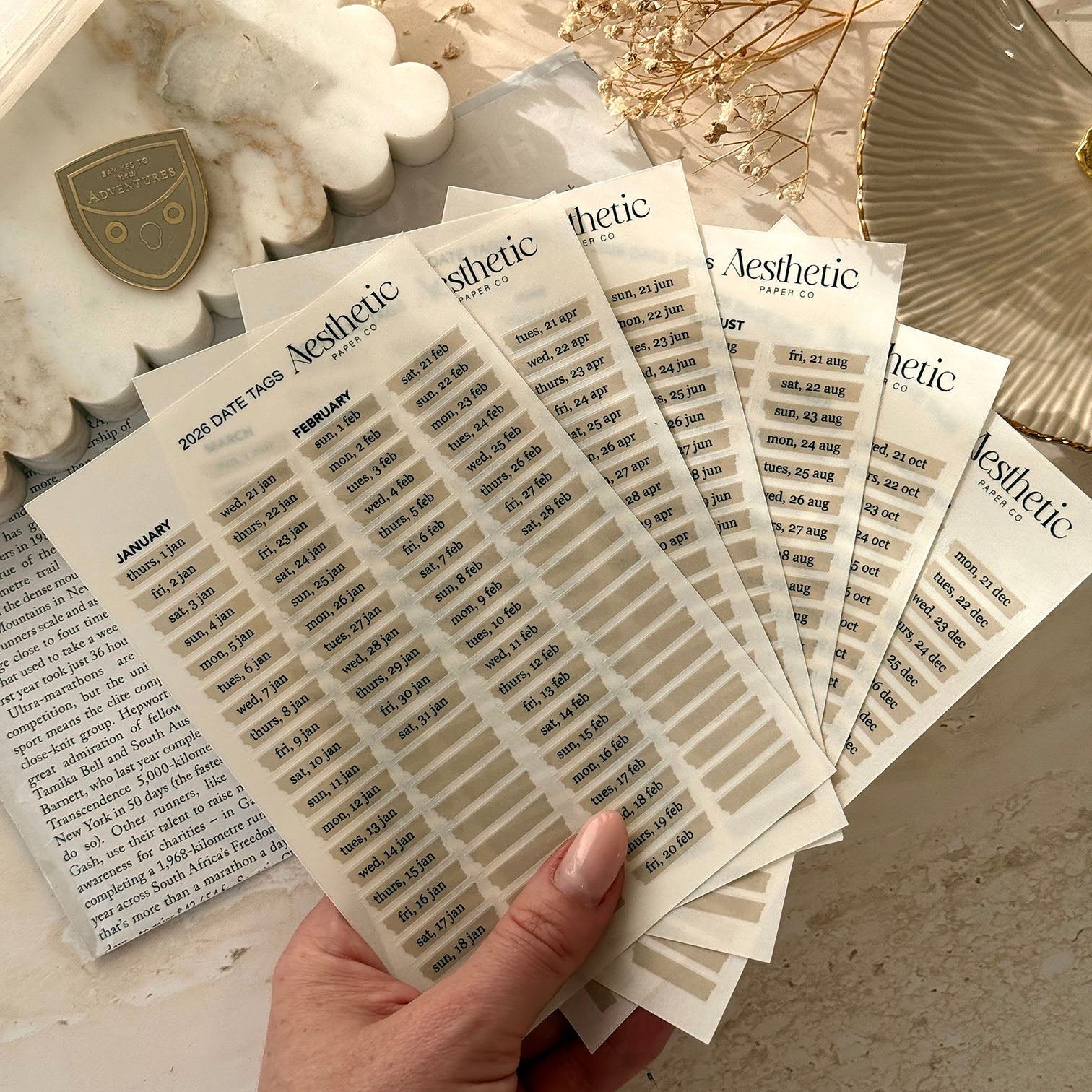 2026 DATE LABELS | STICKER