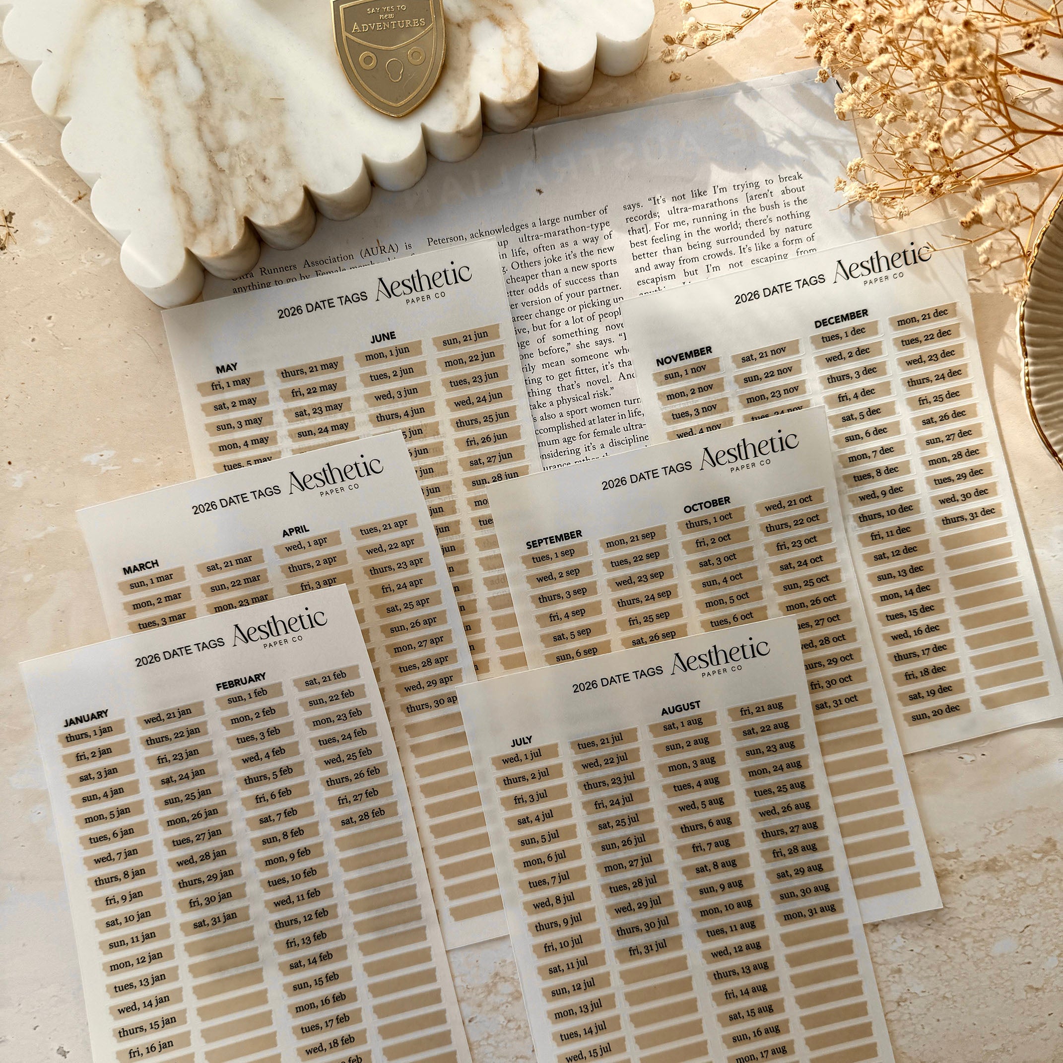 2026 DATE LABELS | STICKER