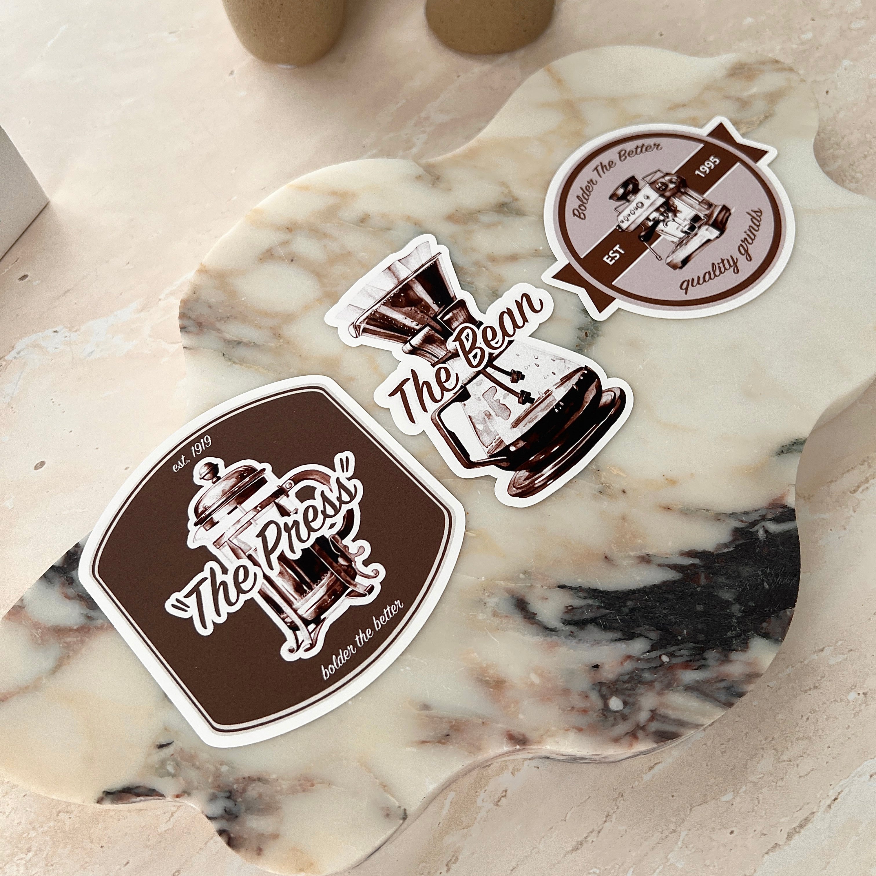 Die Cut Stickers Vintage Coffee