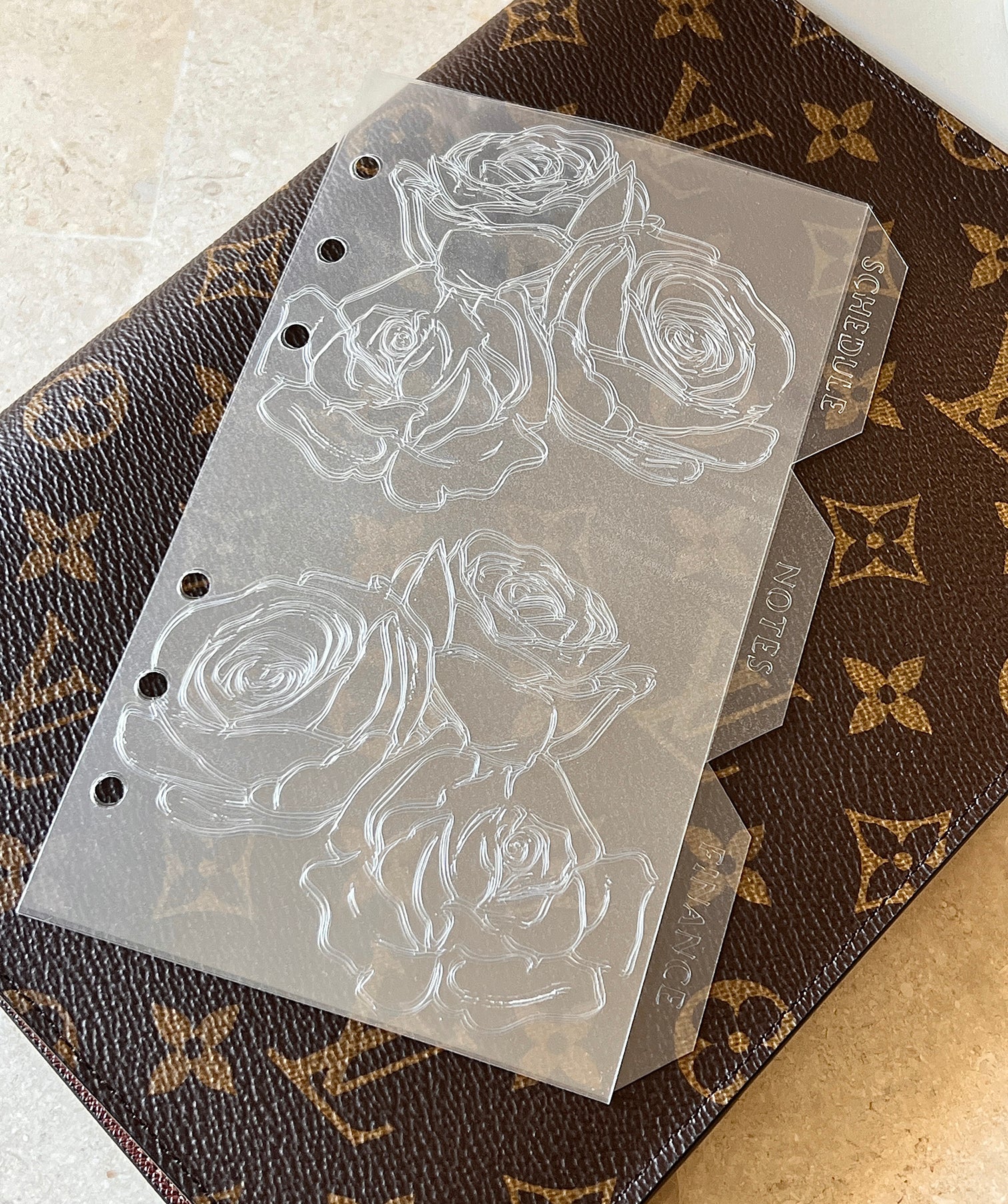 Flower Etched Tabbed Dividers