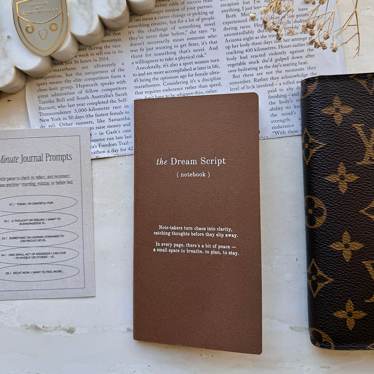 The Dream Script Notebook - 2pack Chestnut