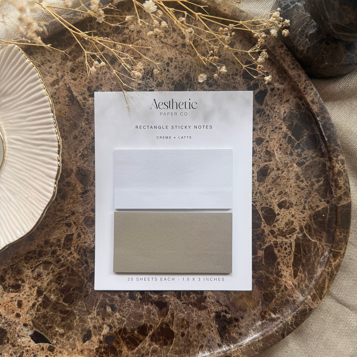 Khaki Rectangle | Sticky Note | B-GRADE