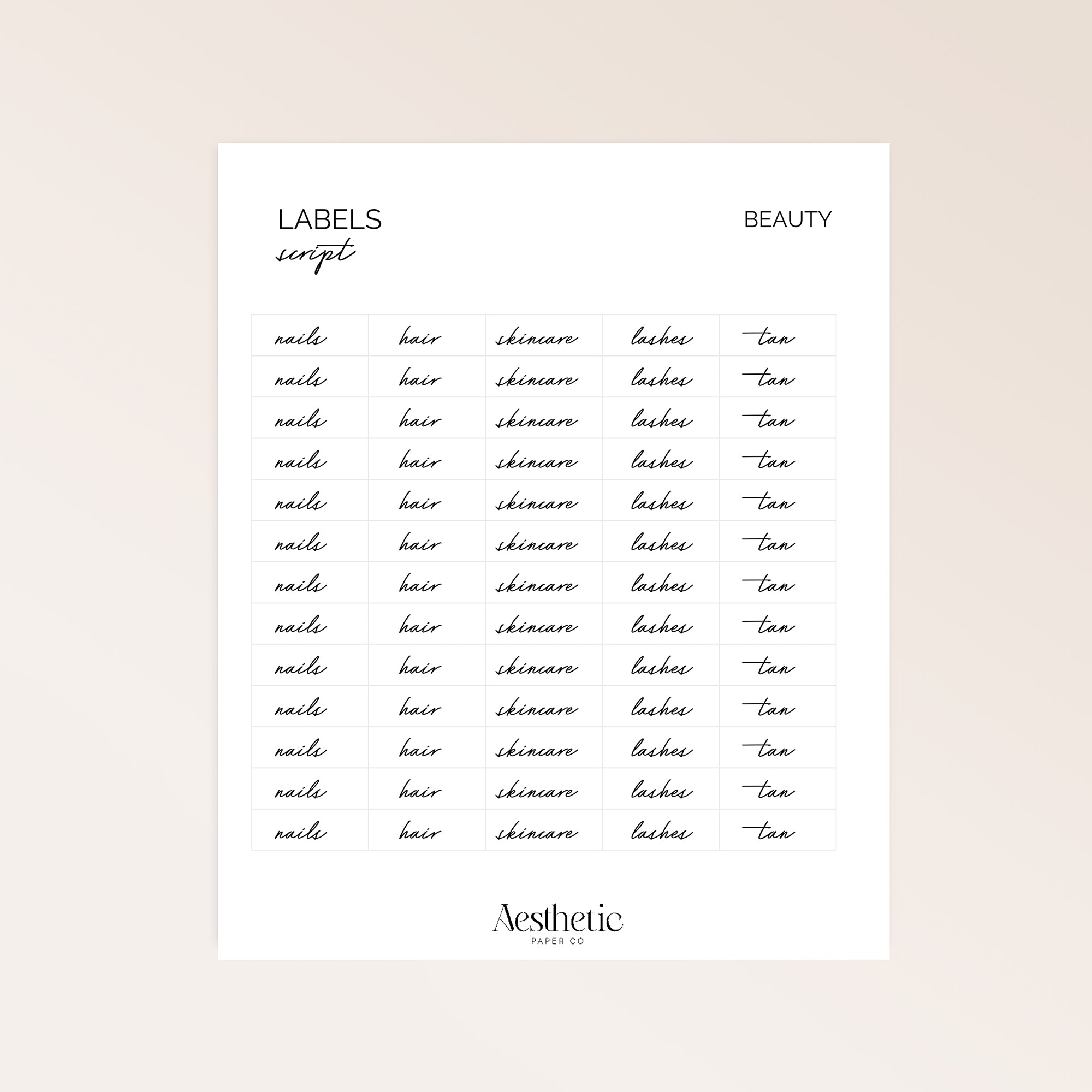 LABELS | BEAUTY