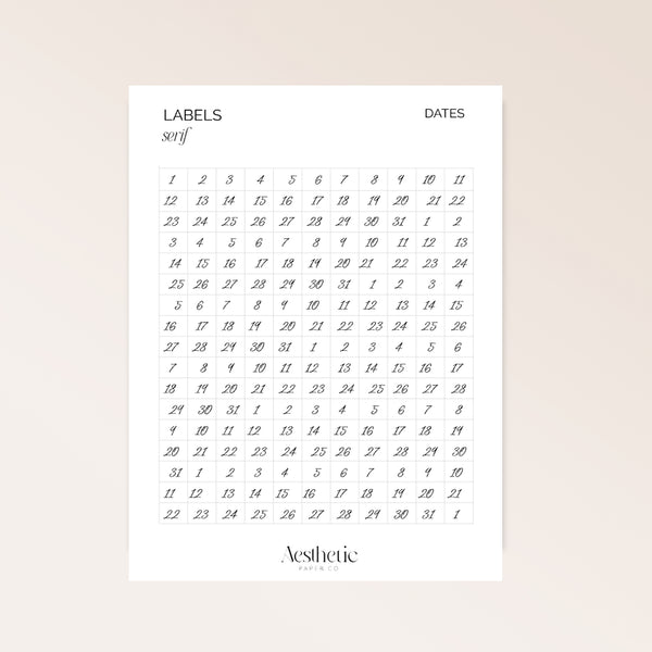 LABELS | DATES