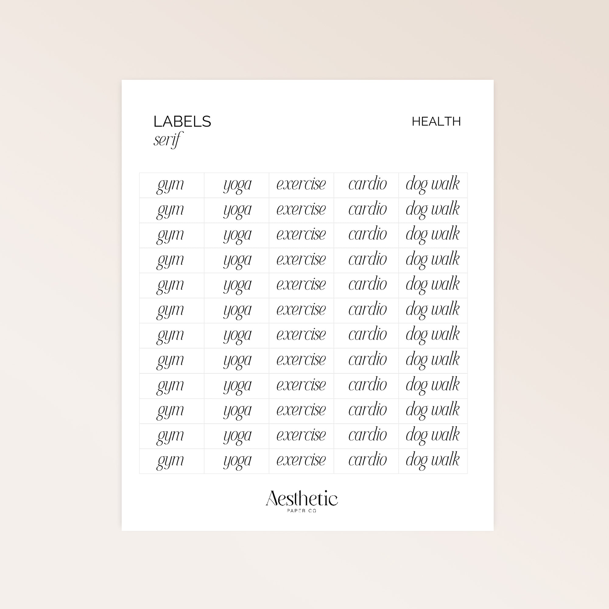 LABELS | HEALTH