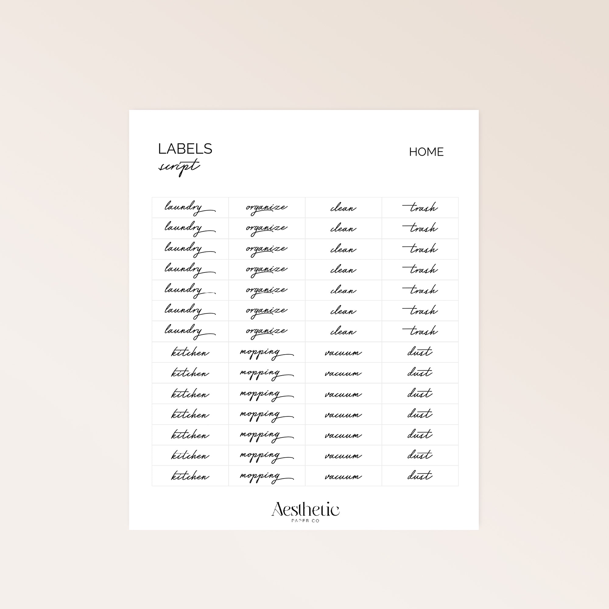 LABELS | HOME