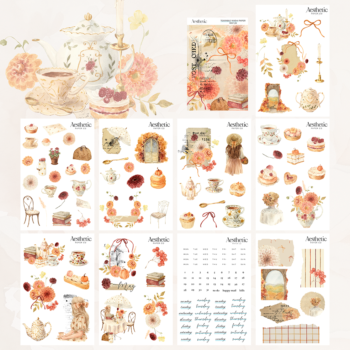 Monthly Planner Kit | May 2026 Sticker Kit