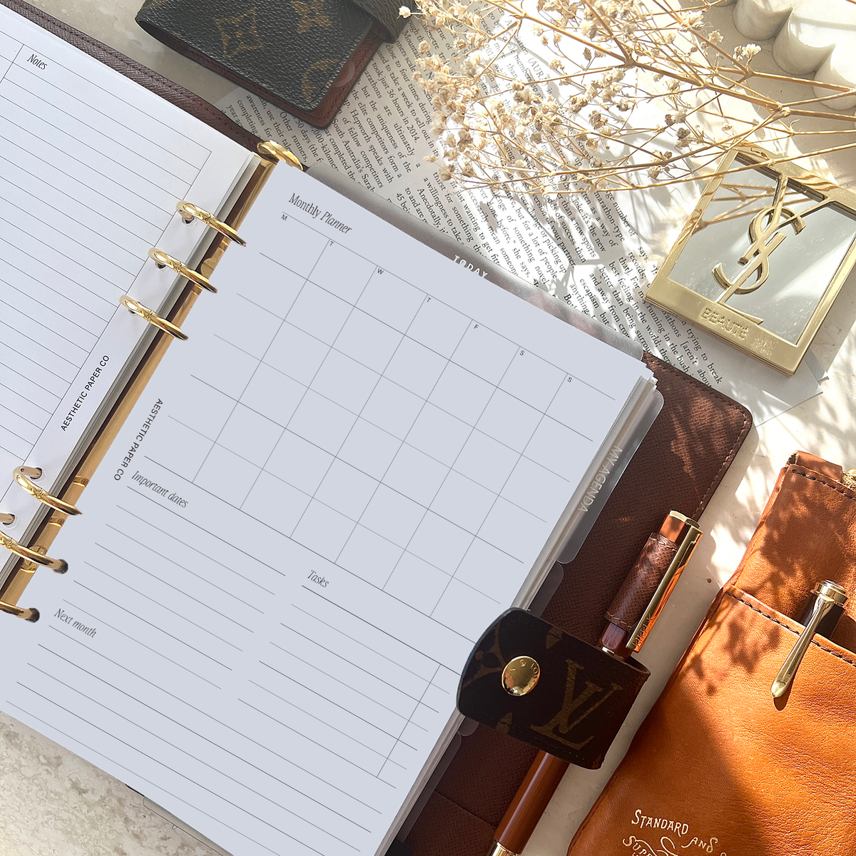 MNO01 - Monthly Planner Insert