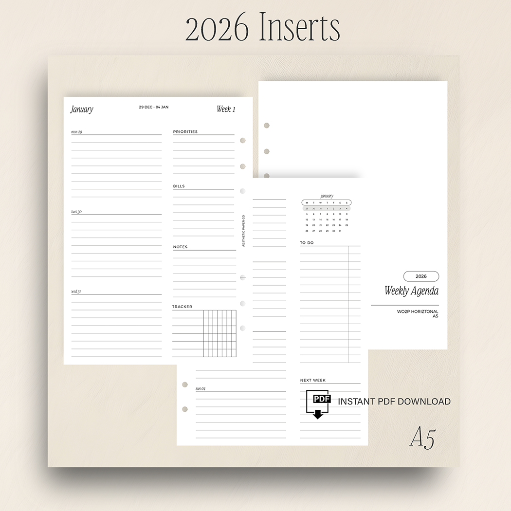 2026 WEEK ON TWO PAGE - WO2P | PDF
