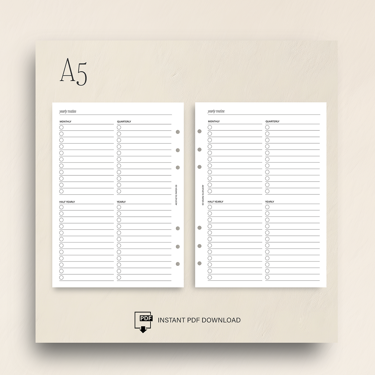 Yearly Routine INSERTS | PDF