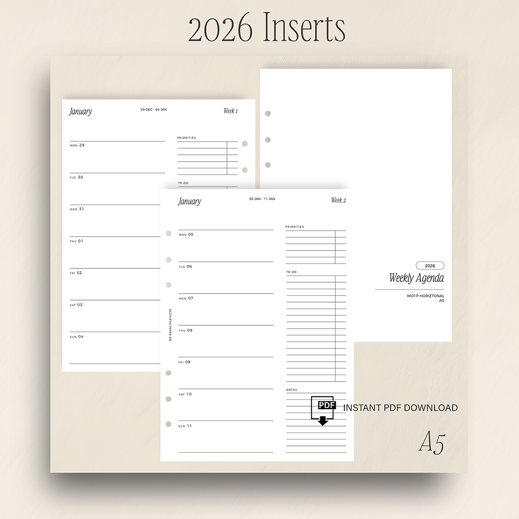 2026 WEEK ON ONE PAGE - WO1P | PDF