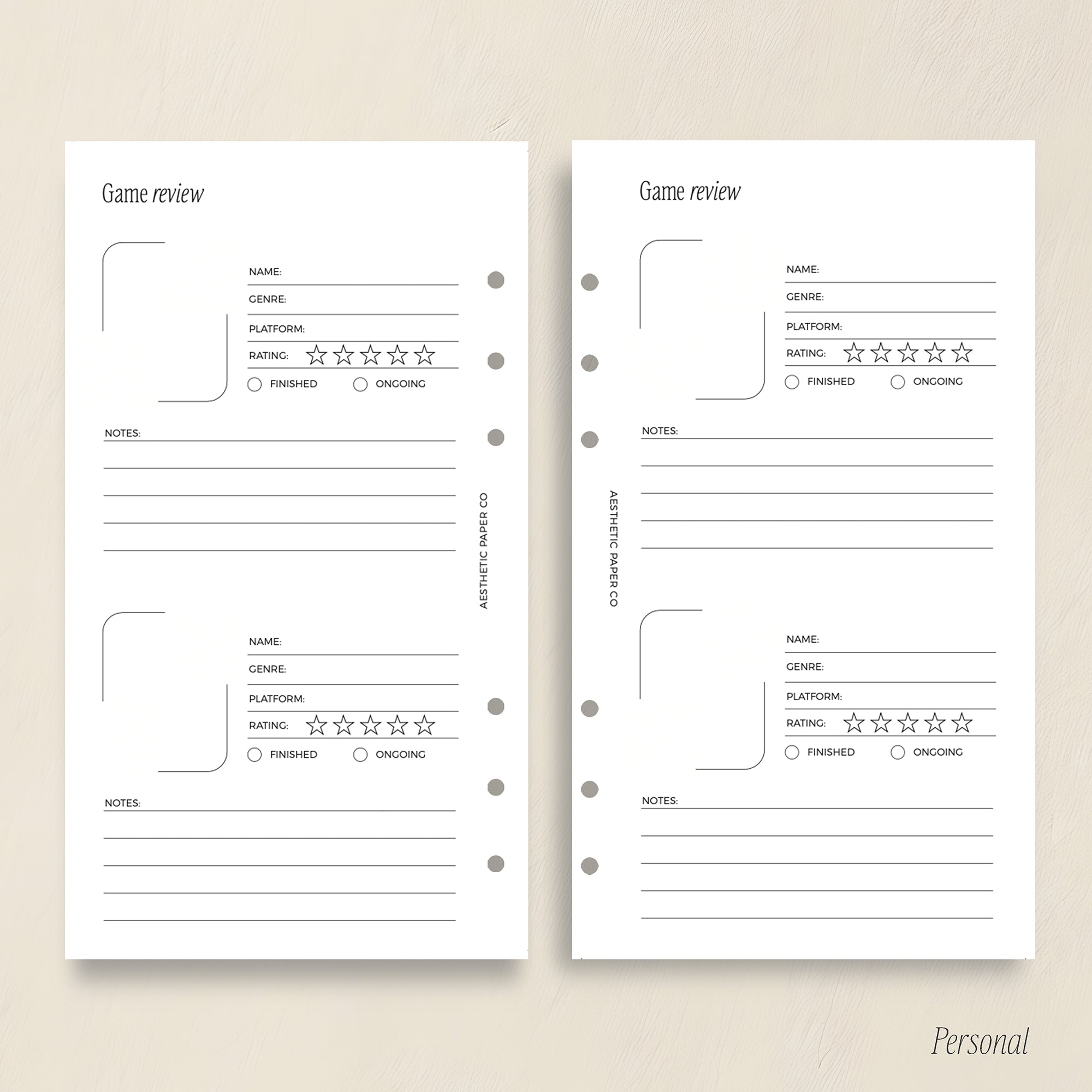 UN025 - Games Review Inserts | PDF