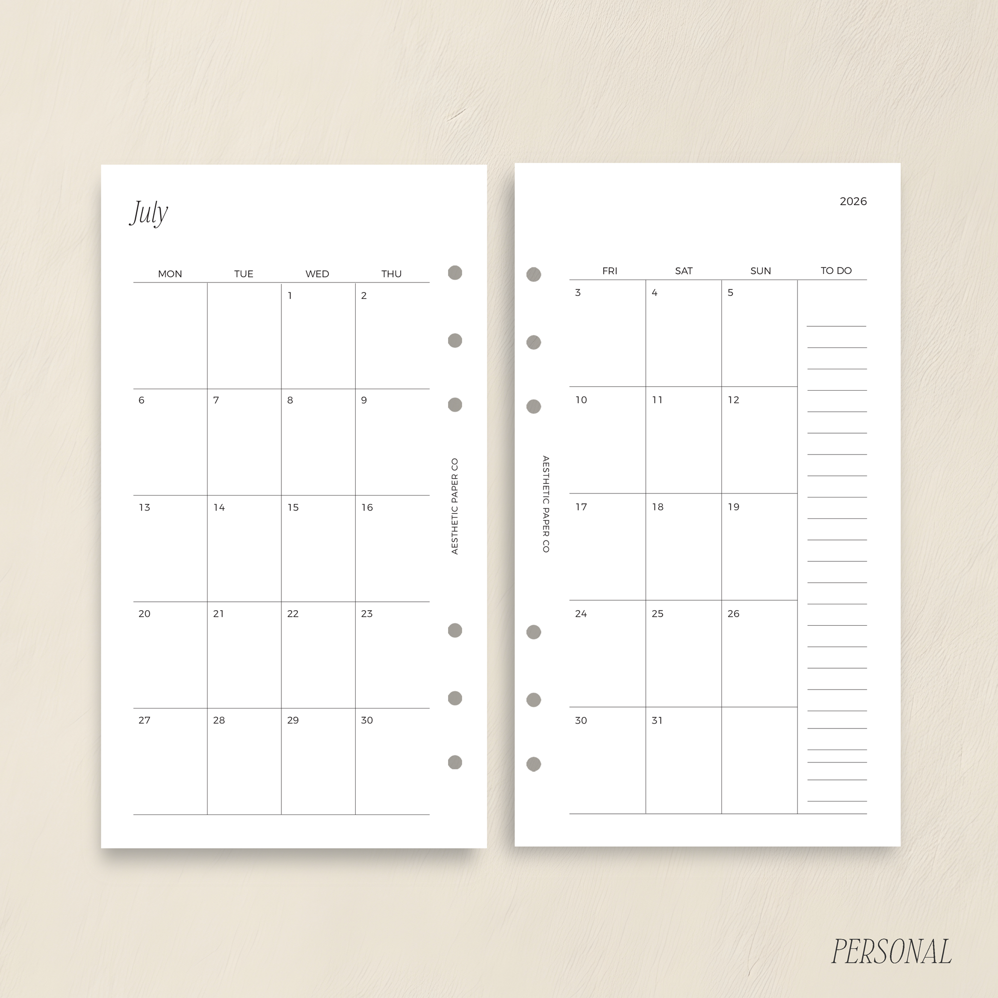 2026/27 MONTH ON TWO PAGE | MO2P