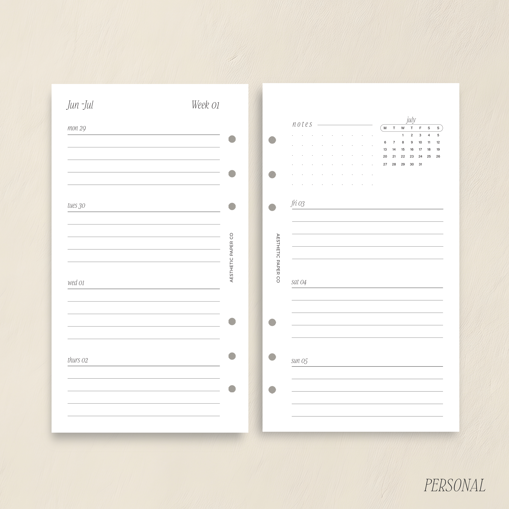 2026/27 WEEK ON TWO PAGE | WO2P HORIZTONAL LINED