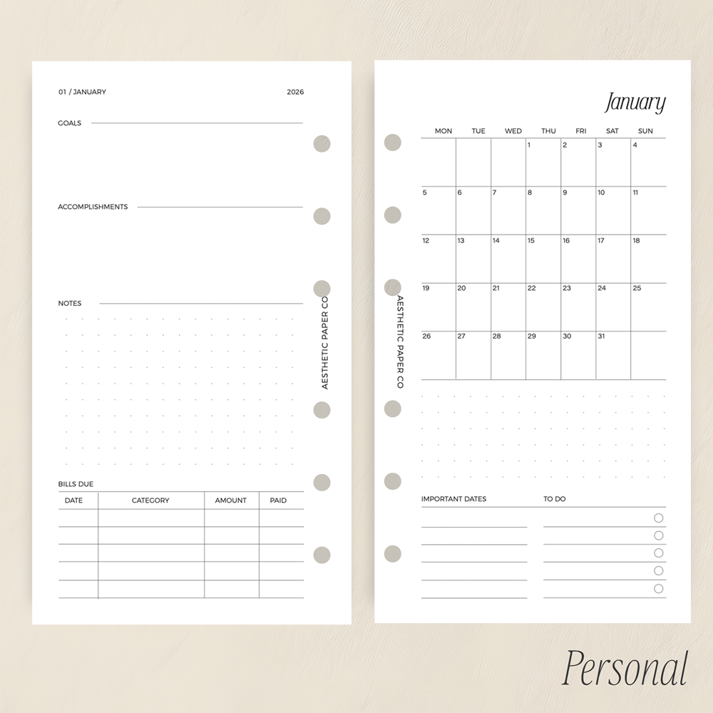 2026 MONTH ON ONE PAGE - MO1P | PDF