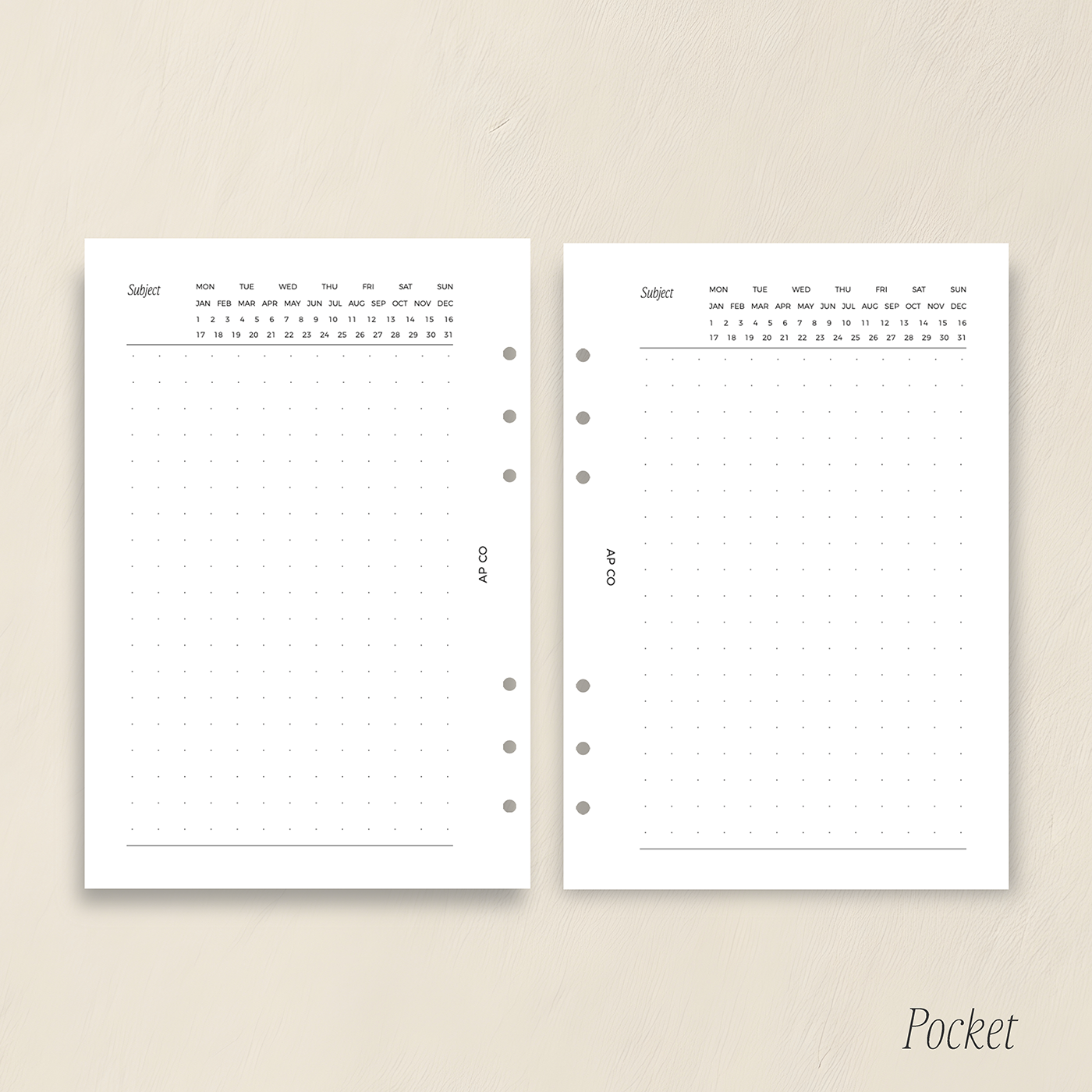 UN08 - Undated Dot Grid Inserts | PDF