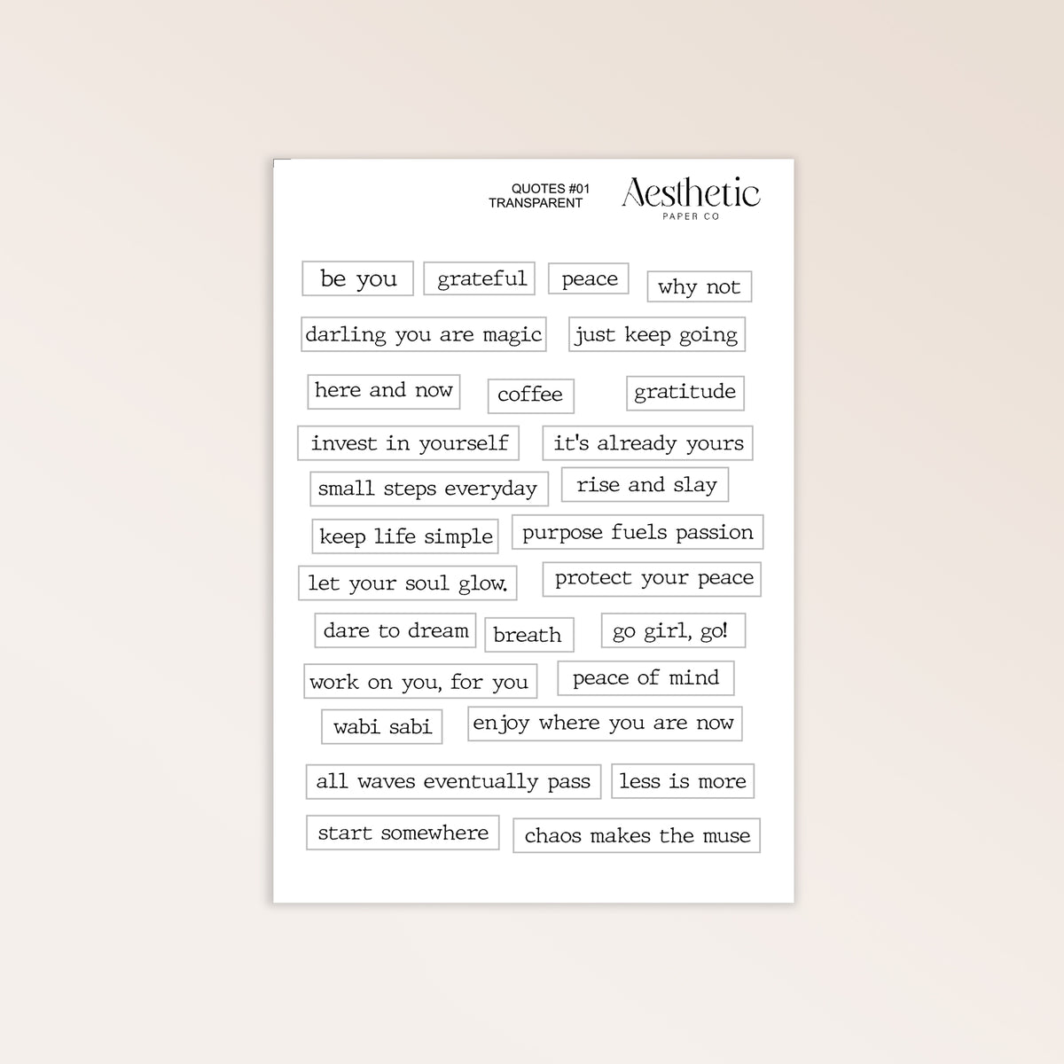 QUOTE #1 STICKERS