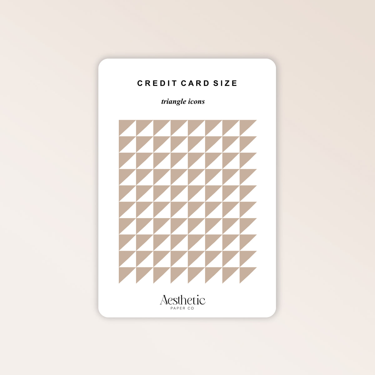 CREDIT CARD SIZED | CORNER STICKERS | MINI