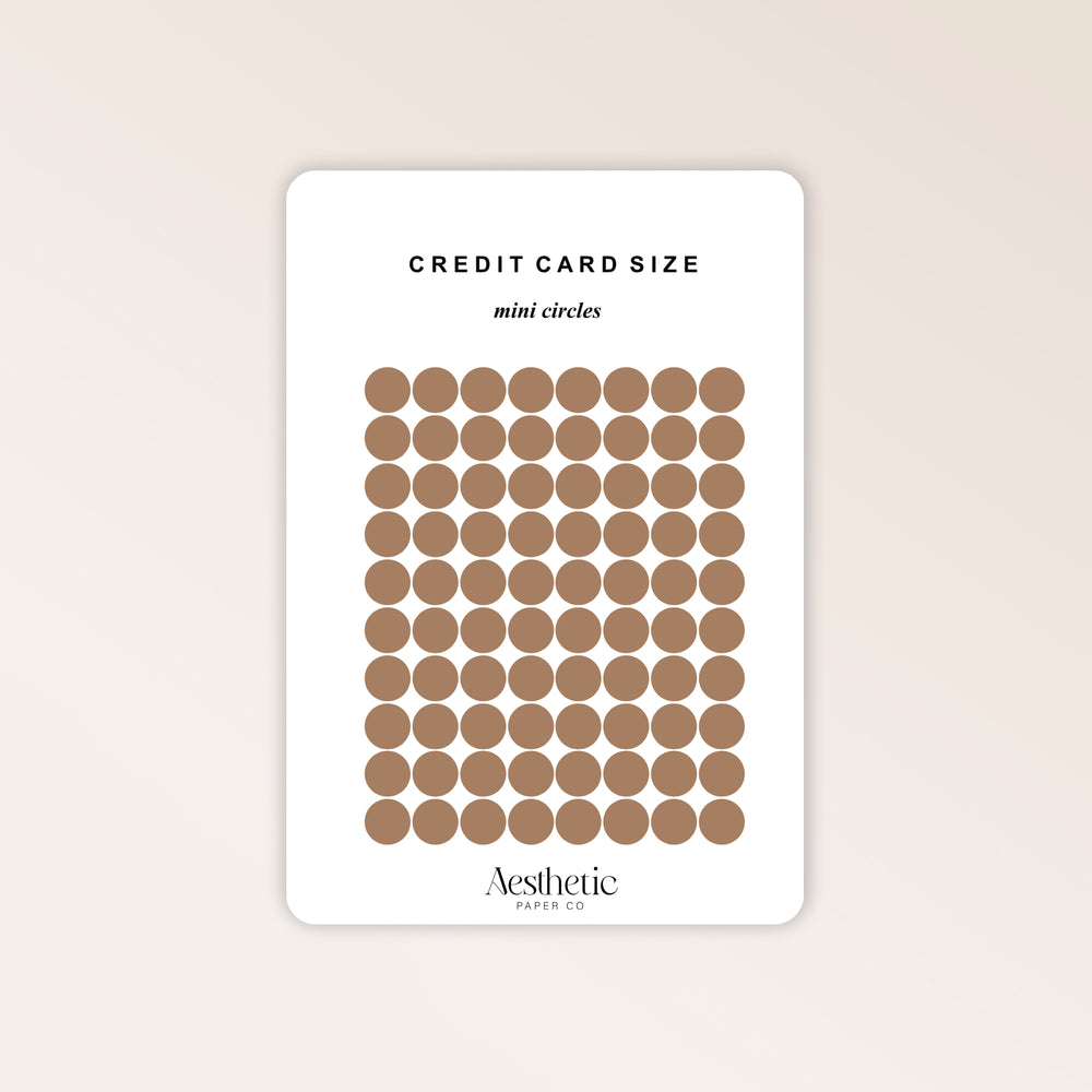 CREDIT CARD SIZED | DOT STICKERS | MINI