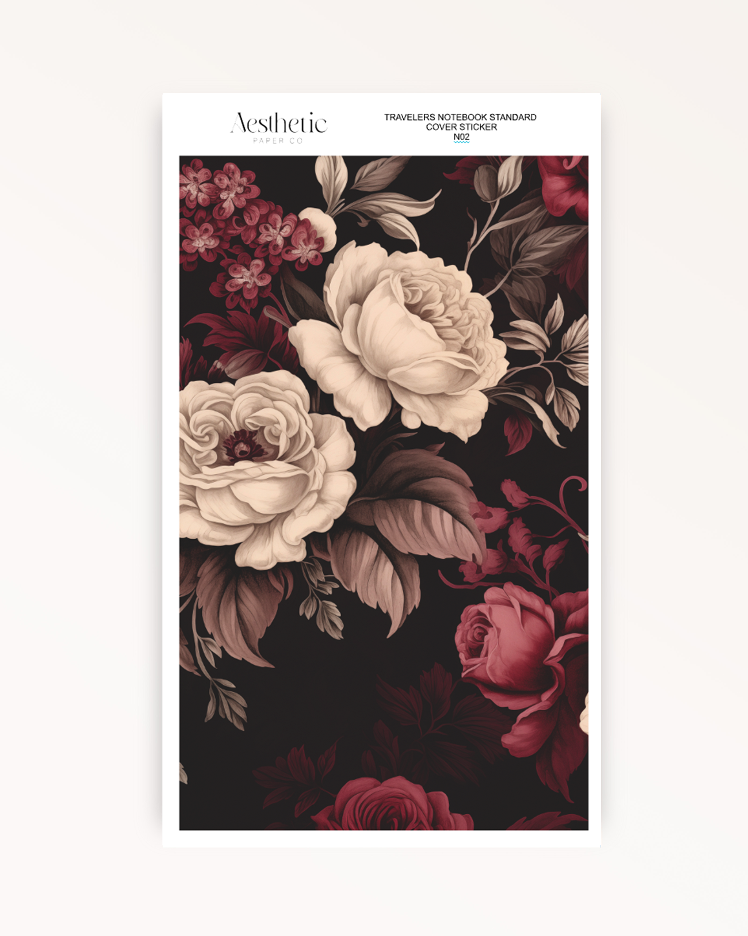 Traveler's Notebook Sticker Cover | Rustic Red  | STANDARD