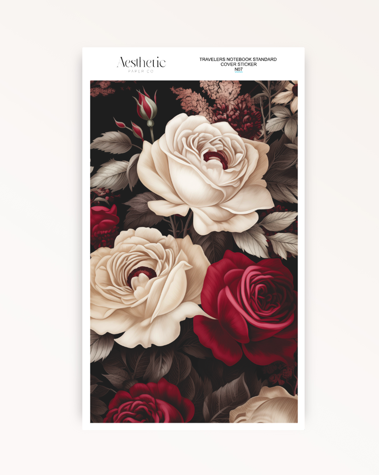 Traveler's Notebook Sticker Cover | Rustic Red  | STANDARD