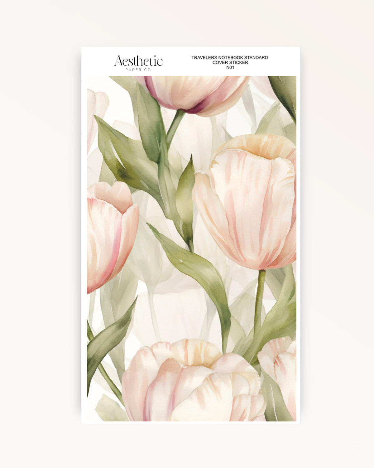 Notebook Spring Sticker Traveler's Notebook Sticker Cover | GENTLE SPRING | STANDARD