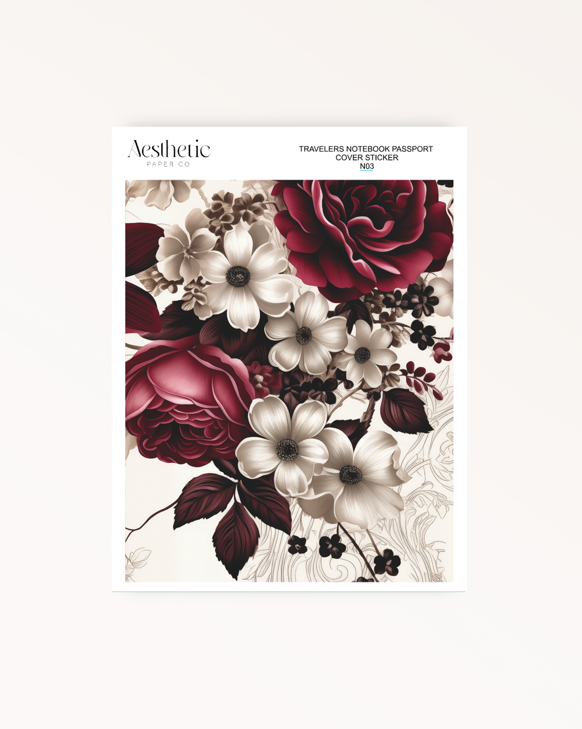 Traveler's Notebook Sticker Cover | Rustic Red | Passport