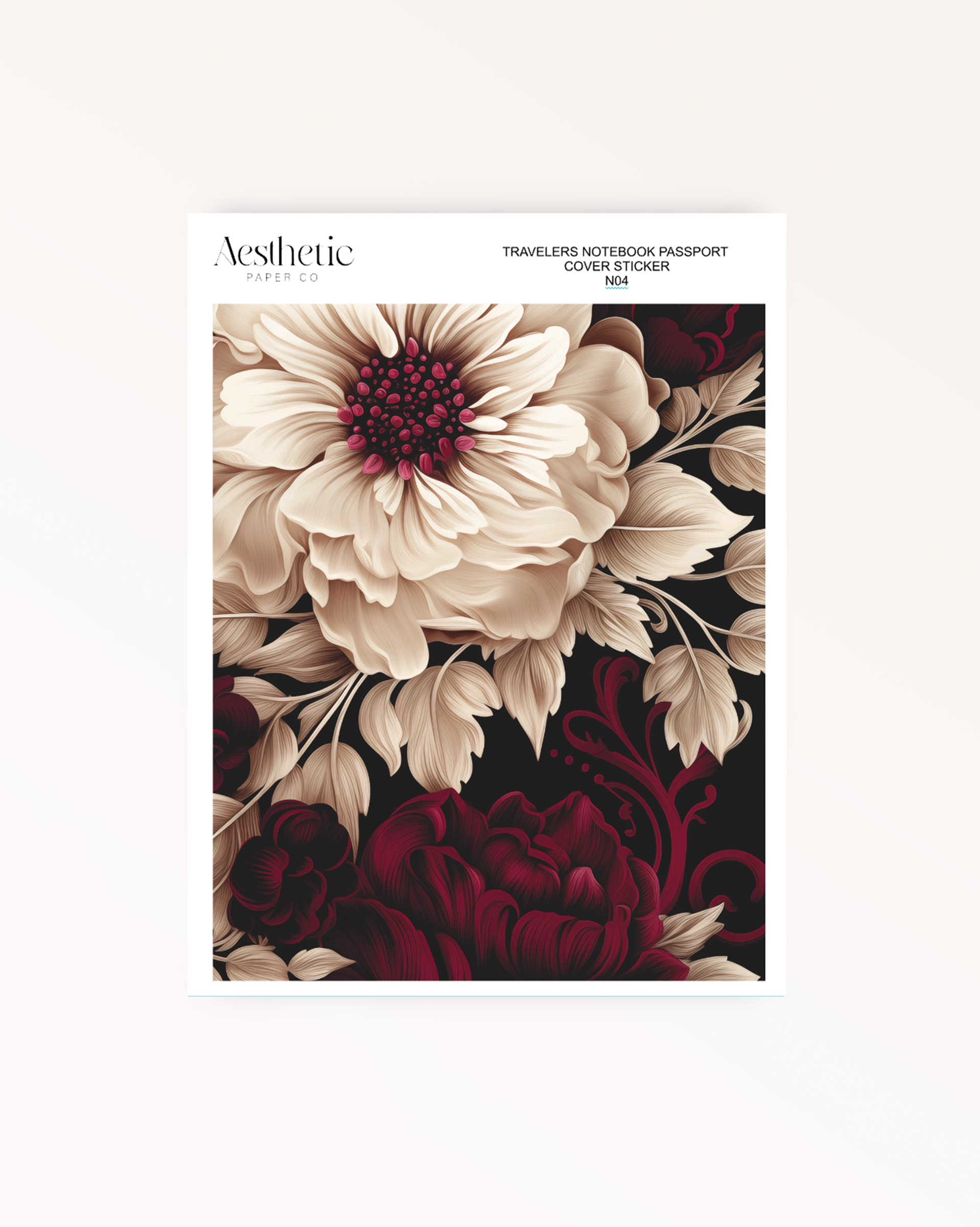 Traveler's Notebook Sticker Cover | Rustic Red | Passport