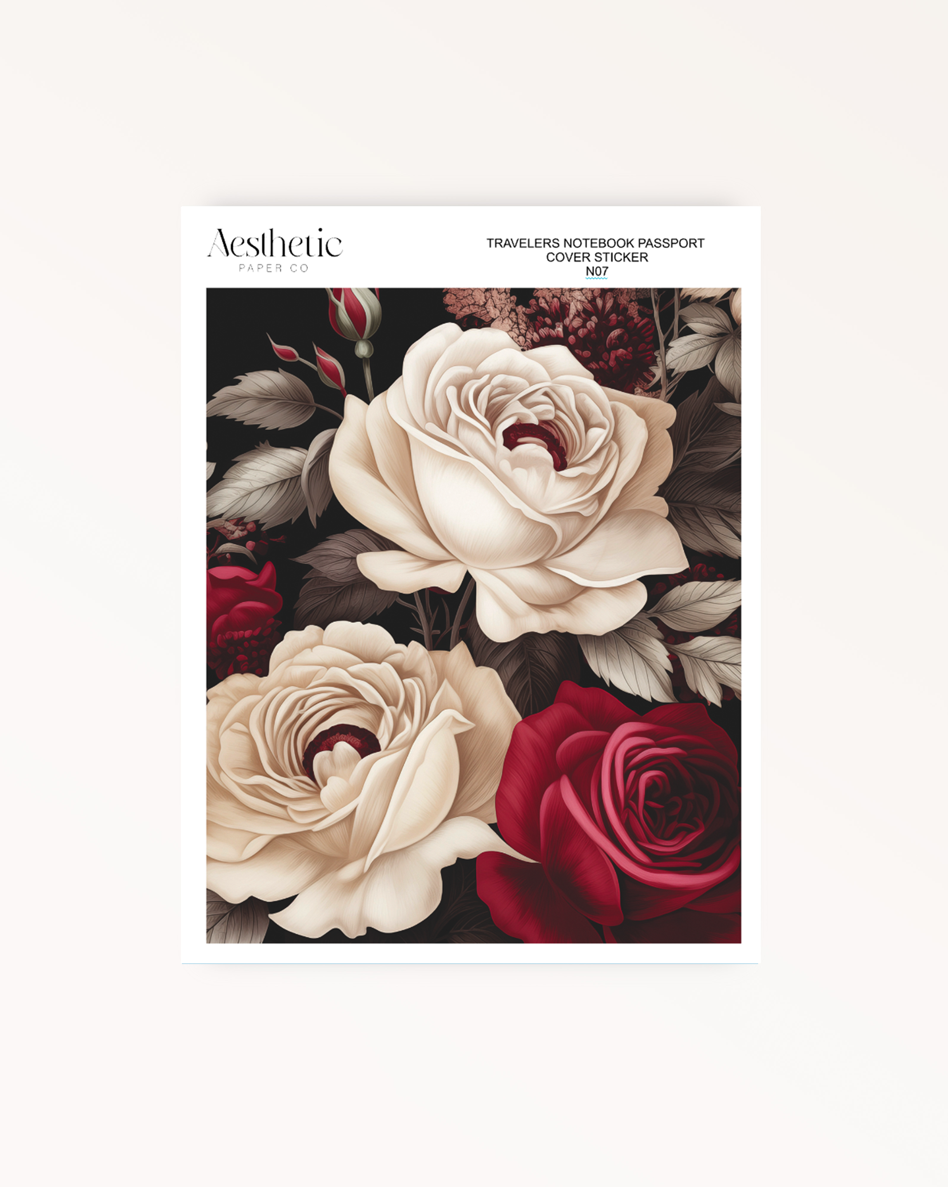 Traveler's Notebook Sticker Cover | Rustic Red | Passport