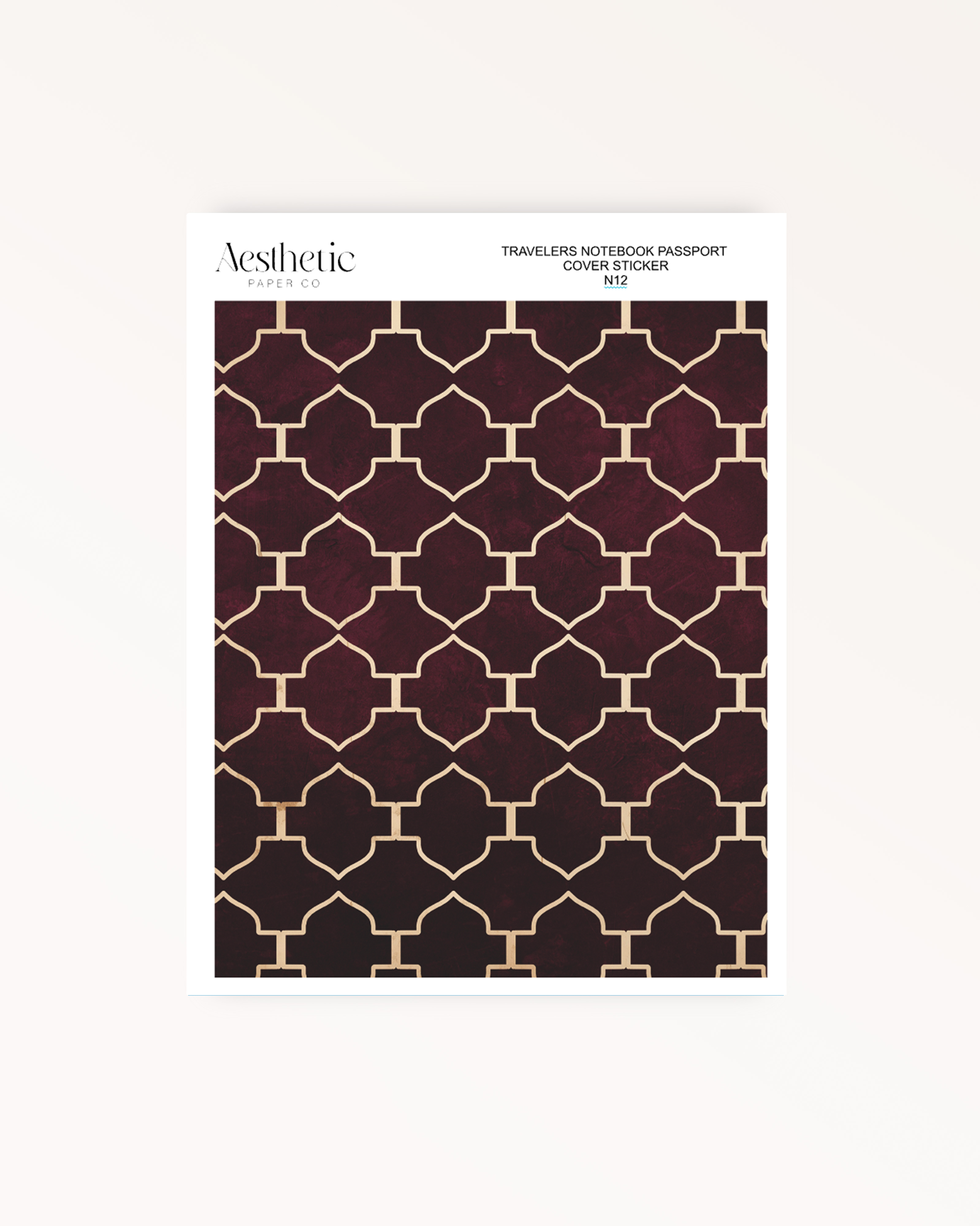 Traveler's Notebook Sticker Cover | Rustic Red | Passport