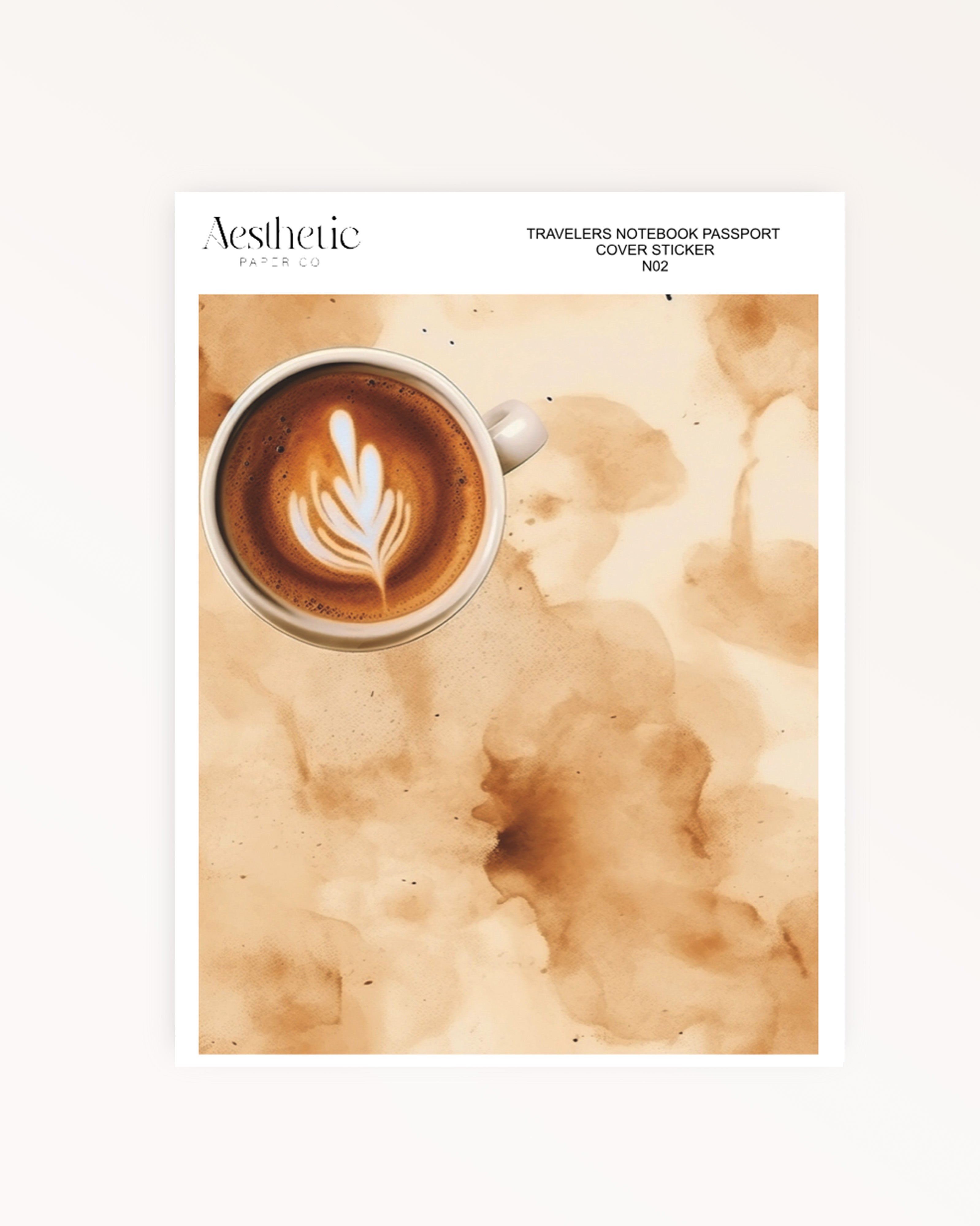 Traveler's Notebook Sticker Cover | COFFEE | POCKET