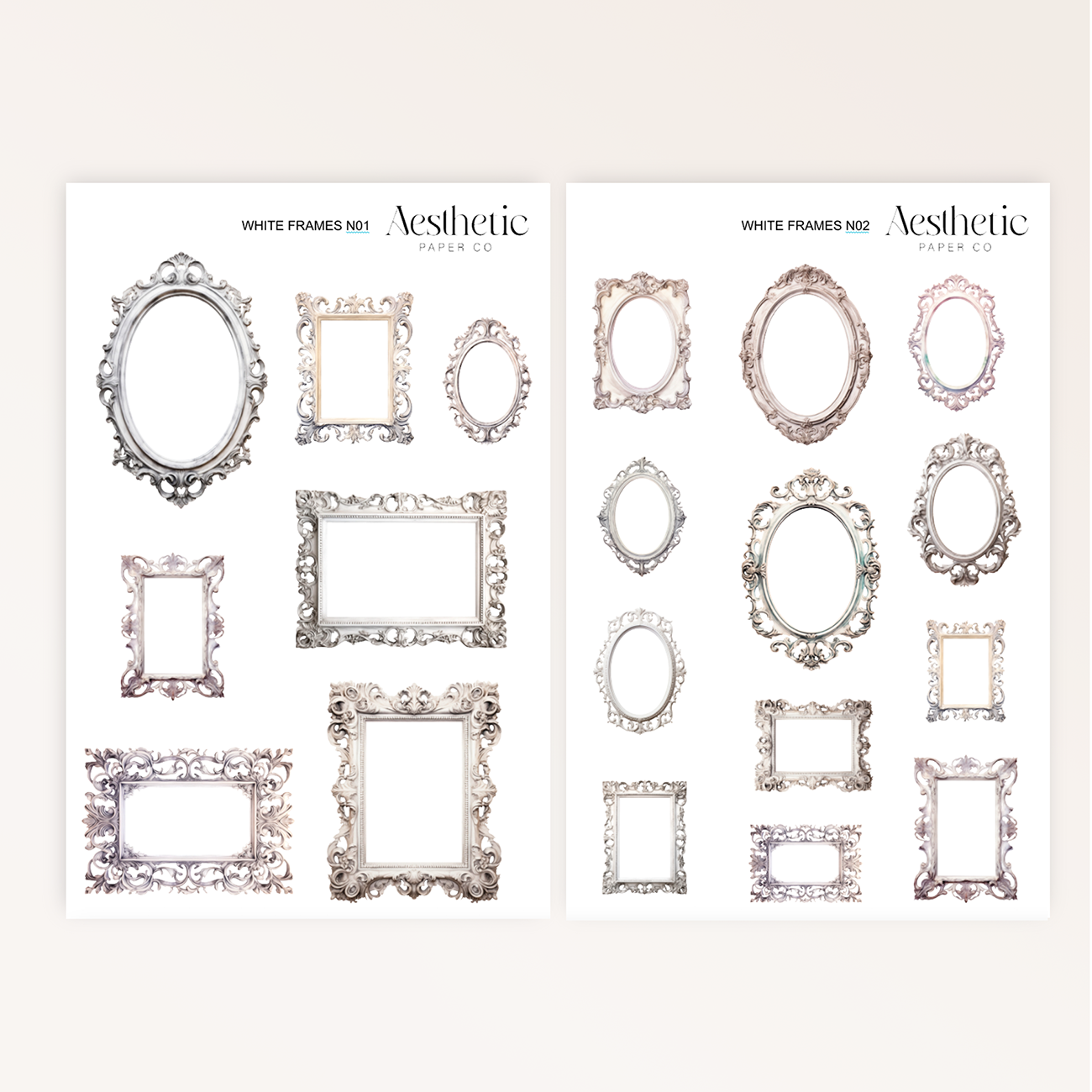 White Frames | STICKERS