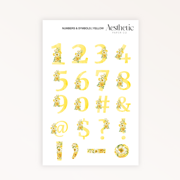 NUMBERS + SYMBOLS | STICKERS