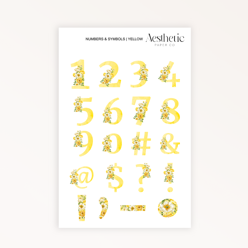 NUMBERS + SYMBOLS | STICKERS